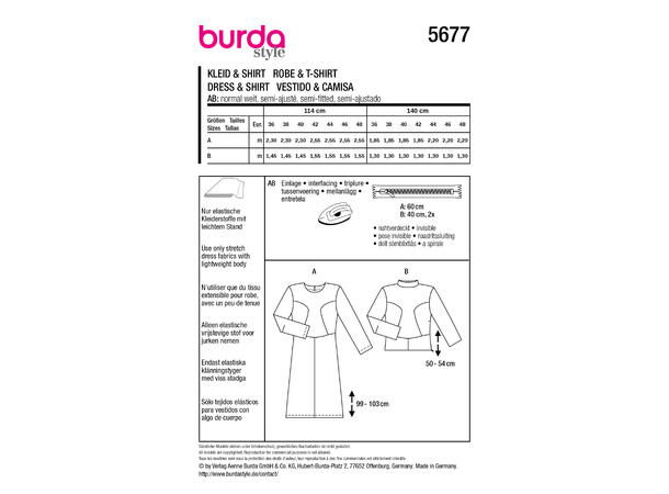 Burda 5719 - Kjole.