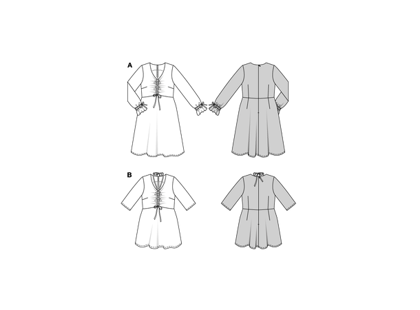 Burda 5732 - Bluse og kjole.