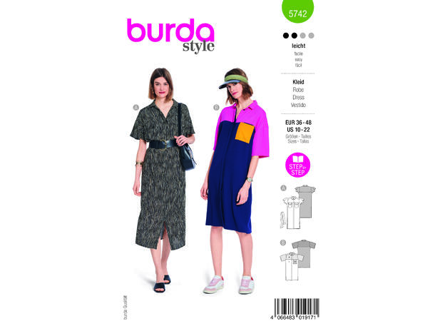 Burda 5742 - Kjole.