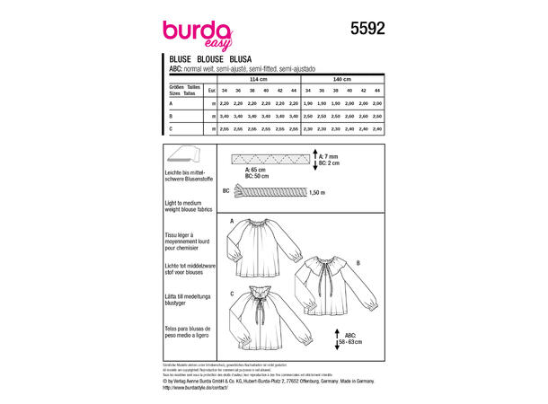 Burda 5771 - Bluse.