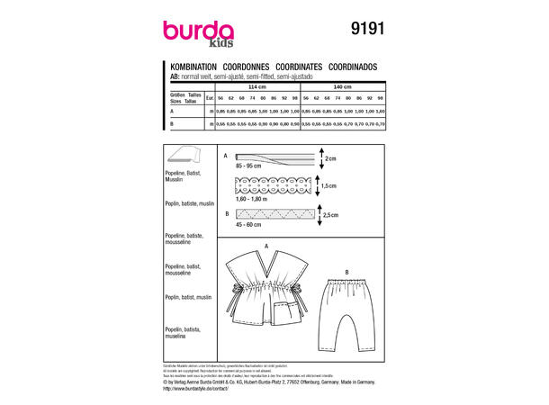 Burda 9244 - Bluse og kjole