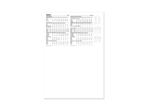 Butterick 6940- Kjole til dame