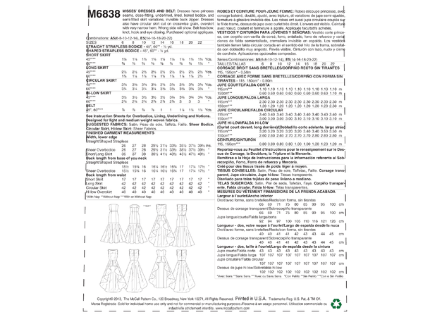 McCall's 6838 - Selskapskjole.