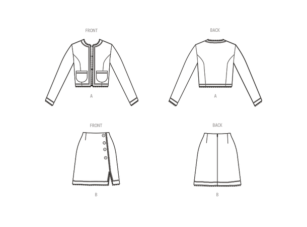 McCall's 8370 - Jakke og skjørt.