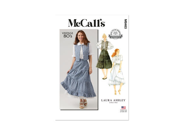 McCall's 8463 - Vintage Vest, Bluse og Skjørt.
