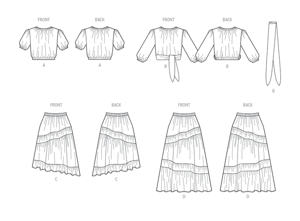 McCall's 8482 - Topp og skjørt.