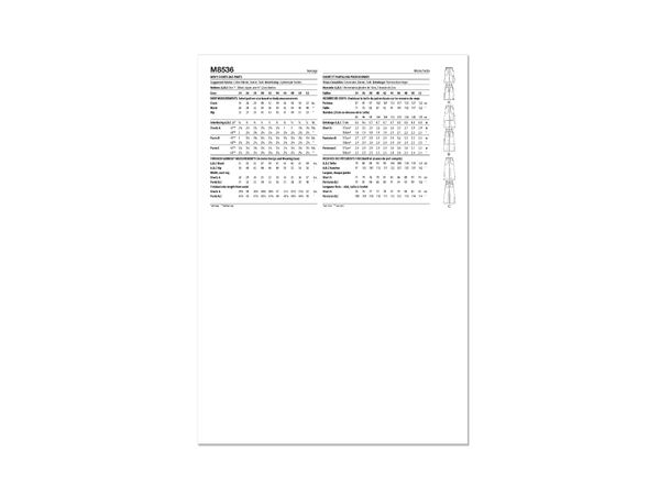 McCall's 8536 - Bukse og shorts til herre.