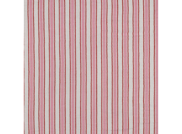 Muslin Striper, rød og rosa 