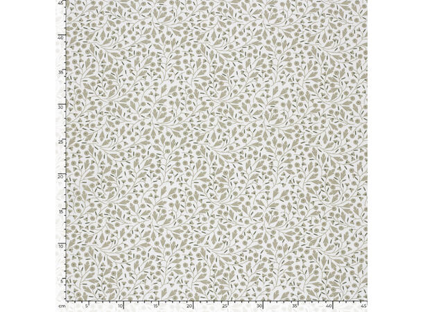 Poplin, blomster Blomster - Off white 