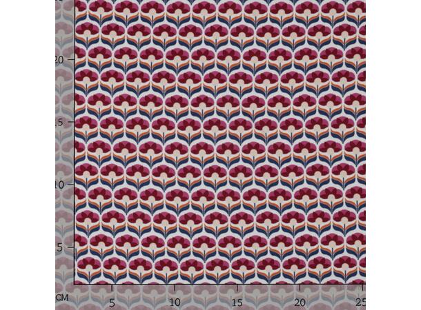 Viskose RADIANCE FLOWERS - FUCHSIA 