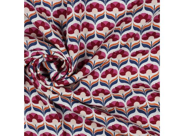 Viskose RADIANCE FLOWERS - FUCHSIA