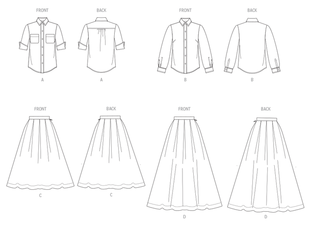 Vogue 2007 - Bluse og Skjørt.