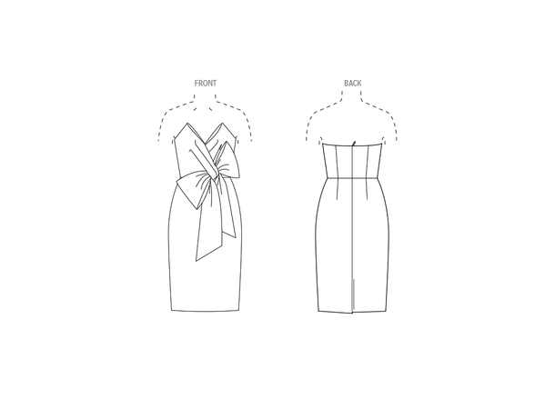 Vogue 2047 - Stroppløs kjole.