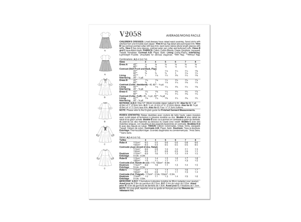 Vogue 2058 - Kjole til barn.