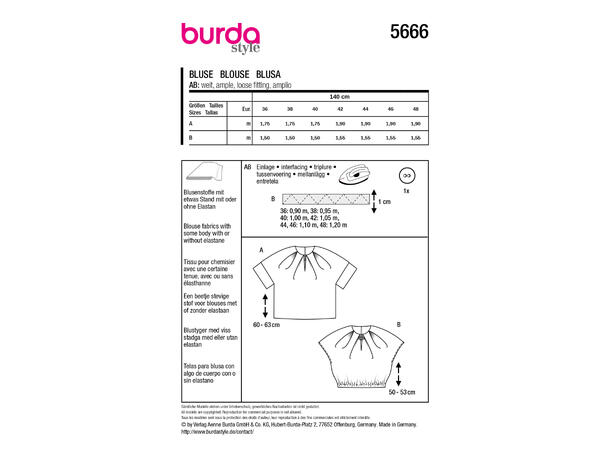 Burda 5723 - Bluse.