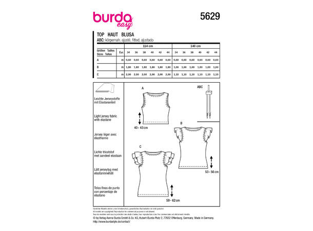 Burda 5730 - Topper.