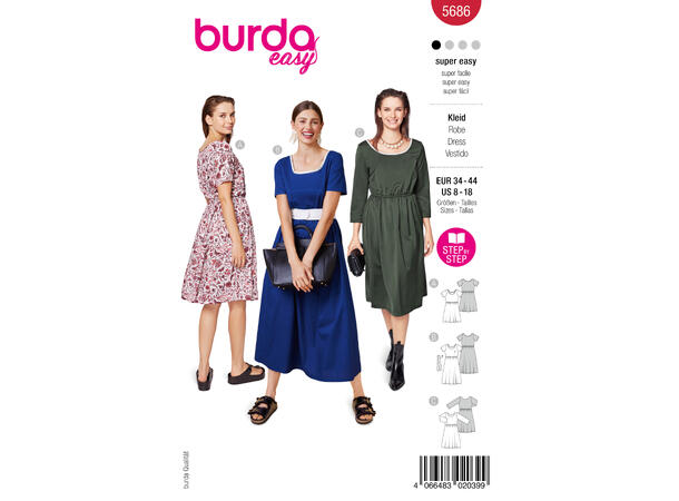 Burda 5736 - Kjole.