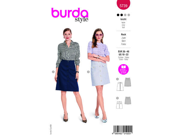Burda 5739 - Skjørt.