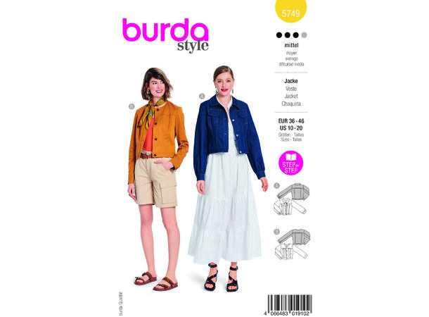 Burda 5749 - Jakke.