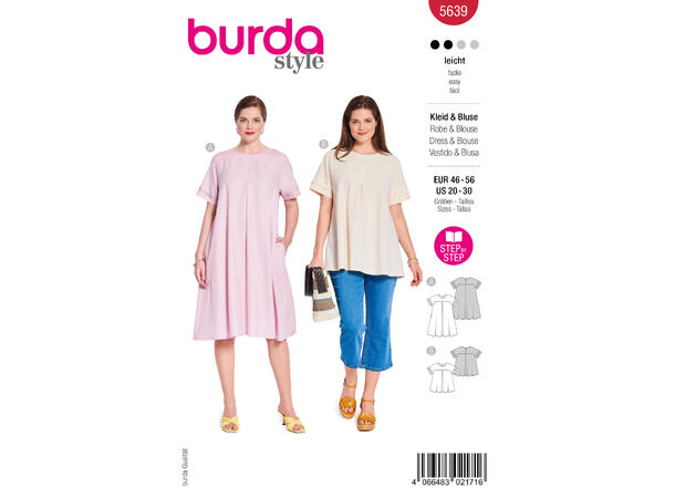 Burda 6077, Kjole og bluse