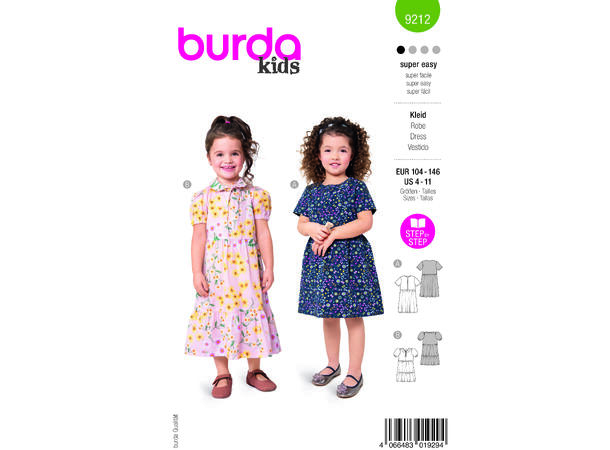 Burda 9212 - Kjole til barn.