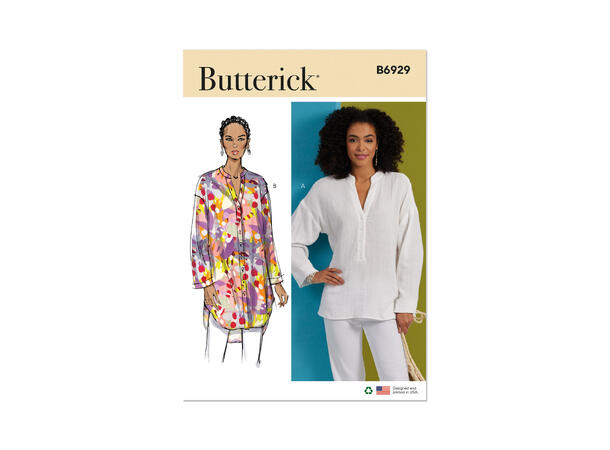 Butterick 6929- Topp og tunika til dame