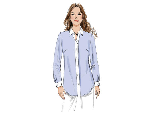Butterick 7010-Skjorte til dame