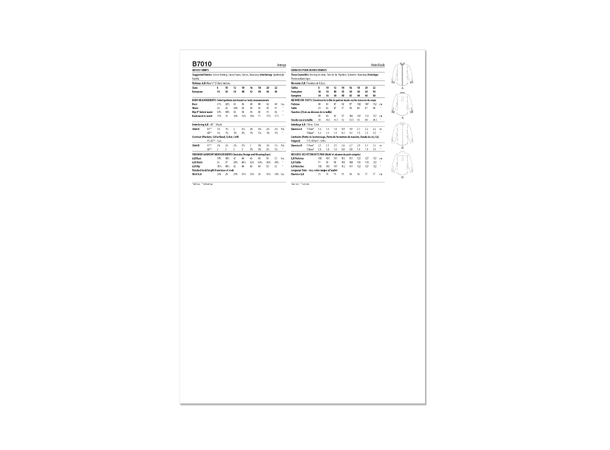 Butterick 7010-Skjorte til dame