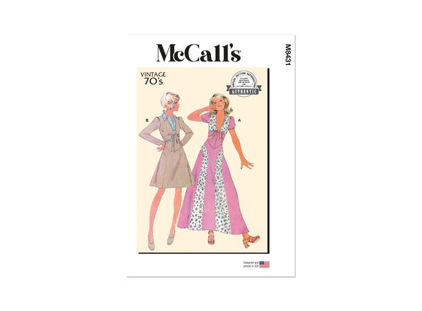 McCall's 8431 -Vintage topp og skjørt.