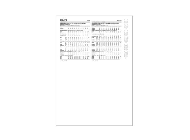 McCall's 8478 - Korsett topp.