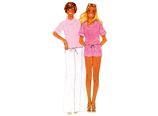 McCall's 8493 - Vintage topper, skjørt, bukse og shorts.