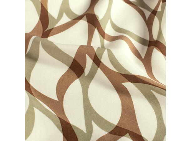 Viskose Poplin Abstract Off White bølger