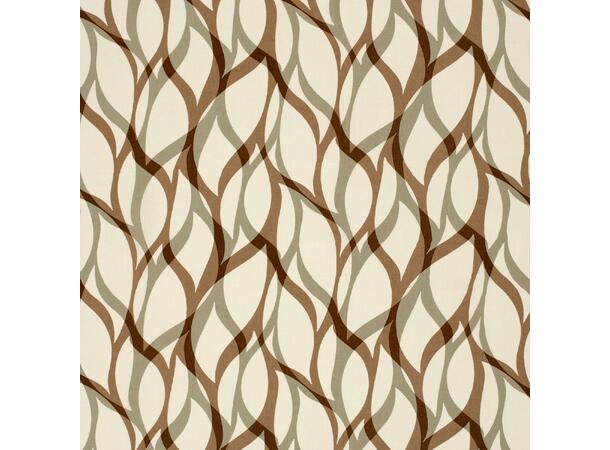 Viskose Poplin Abstract Off White bølger