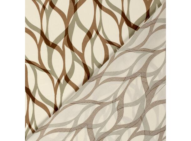 Viskose Poplin Abstract Off White bølger