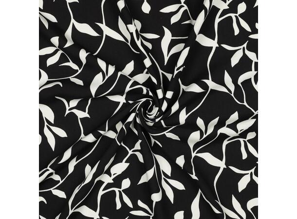 Viskose Radiance leaves - Sort 