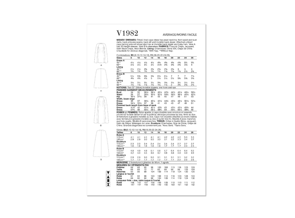 Vogue 1982- Kjole med kappe.