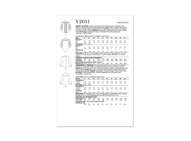 Vogue 2031 - Bluse.