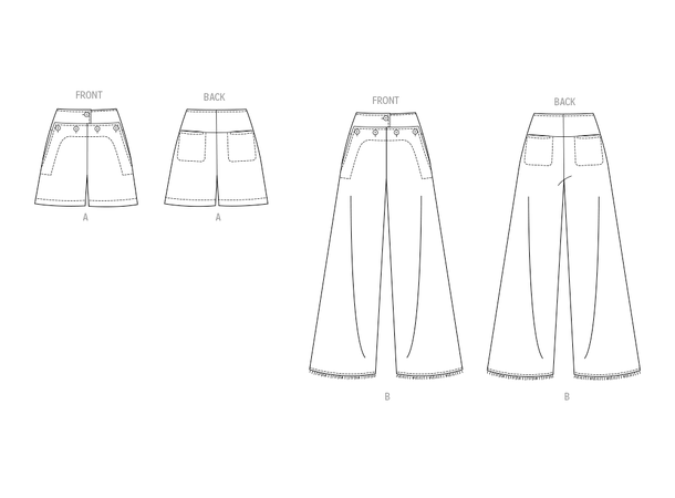 Vogue 2034 - Shorts og bukse.