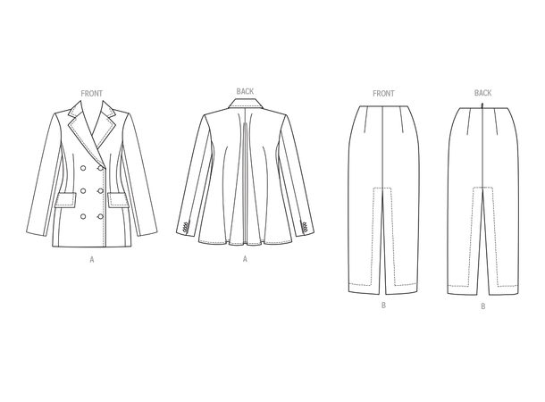 Vogue 2056 - Drakt til dame.