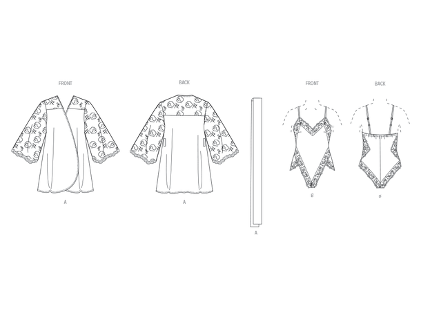 Vogue 2077 - Morgenkåpe og body.