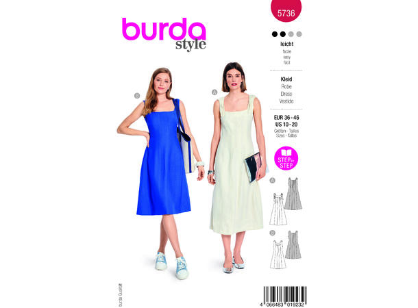 Burda 5736 - Kjole.