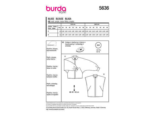 Burda 5745 - Bluse