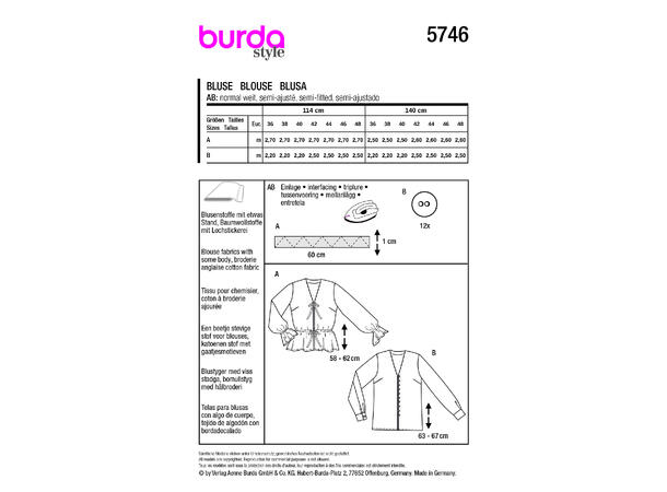 Burda 5746 - Bluse.