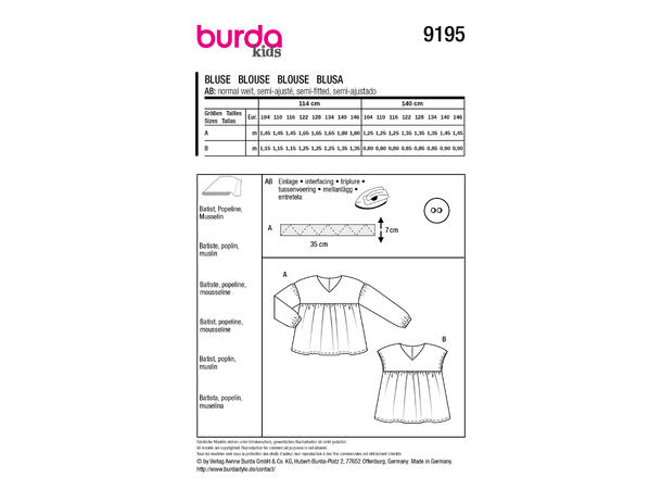 Burda 5771 - Bluse.
