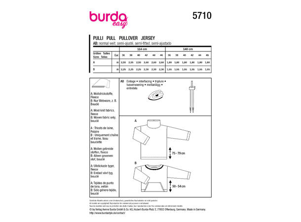Burda 5790 - Genser.