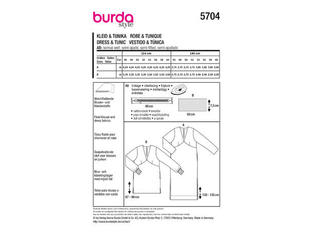 Burda 6023 - Kjole og bluse