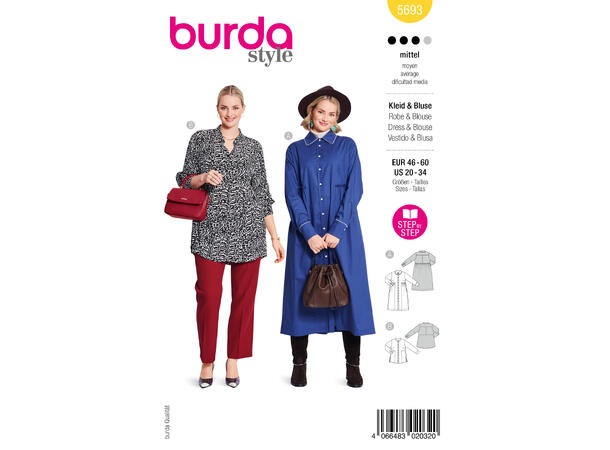 Burda 6685 - Kjole og bluse