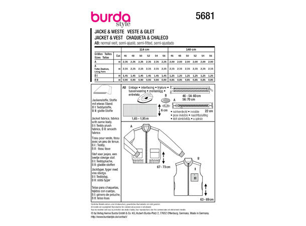 Burda 7291 - Jakke