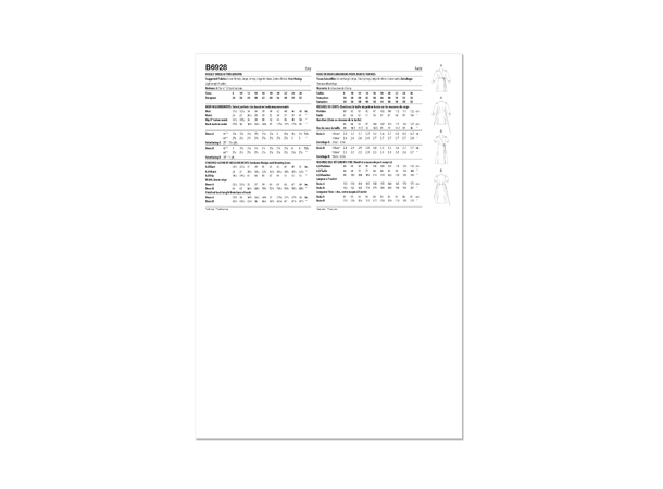 Butterick 6928- Kjole til dame