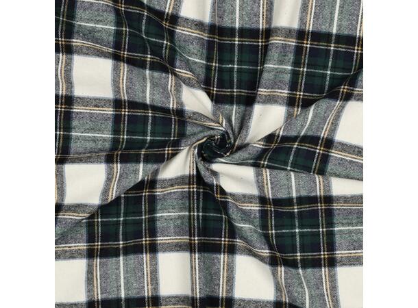Flanell Børstet flanell Ruter marine/grønn/ecru